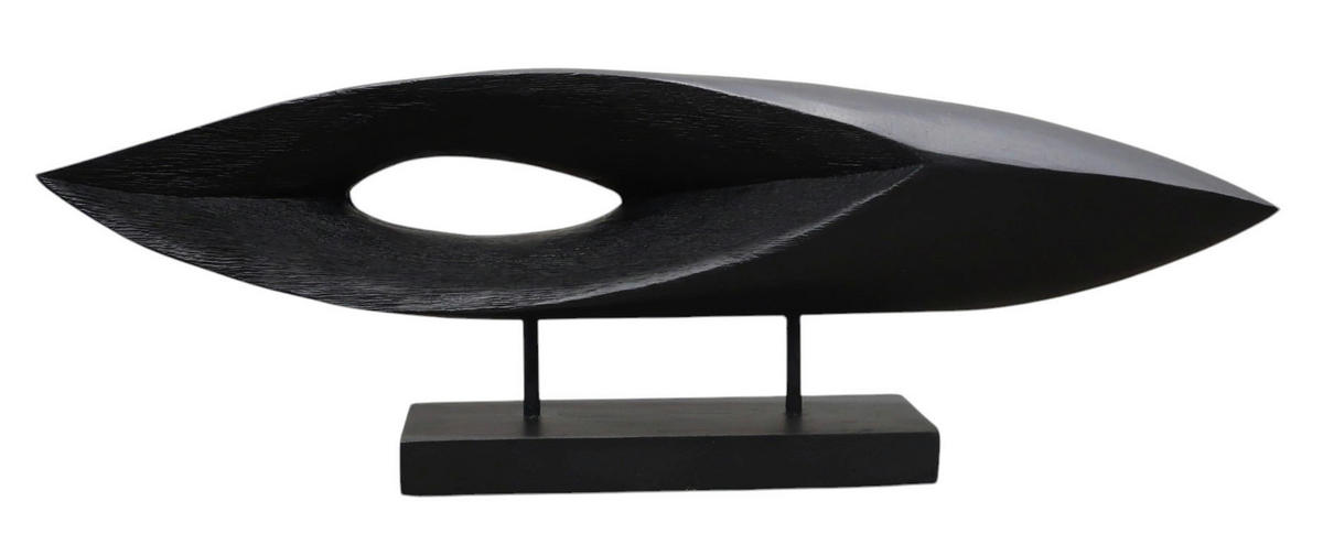 SKULPTUR - svart, Lifestyle, metall/trä (60/9/19cm) - Ambia Home