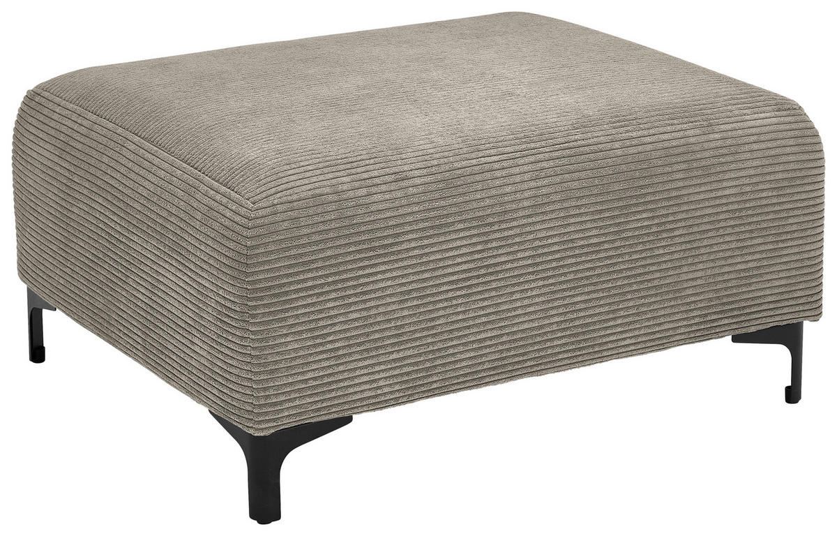 HOCKER in Textil Braun  - Schwarz/Braun, Konventionell, Textil/Metall (99/46/77cm) - Carryhome