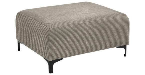 HOCKER in Textil Braun  - Schwarz/Braun, KONVENTIONELL, Textil/Metall (99/46/77cm) - Carryhome