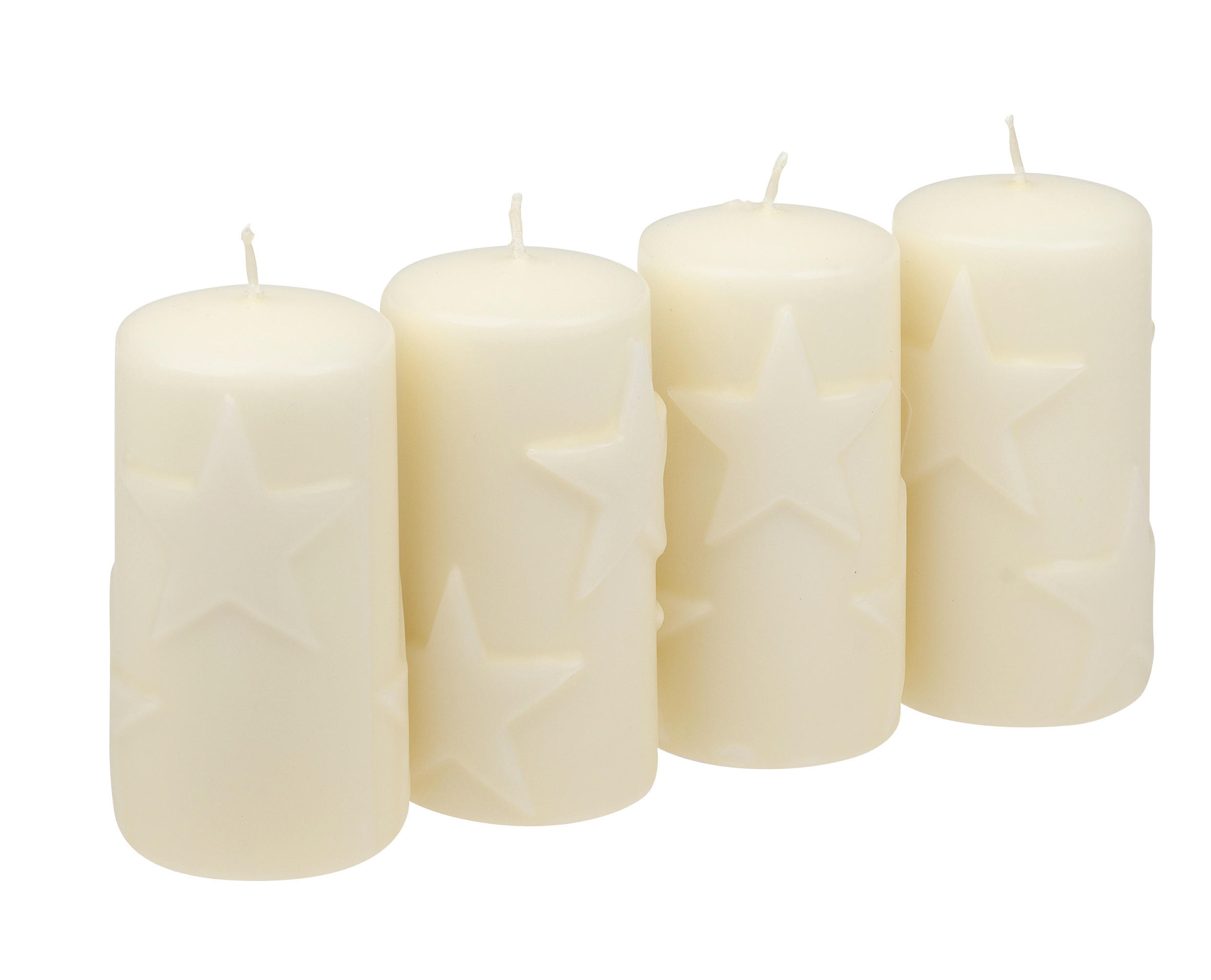 STUMPENKERZENSET - Champagner, KONVENTIONELL, Paraffin (22,8/11,0cm)