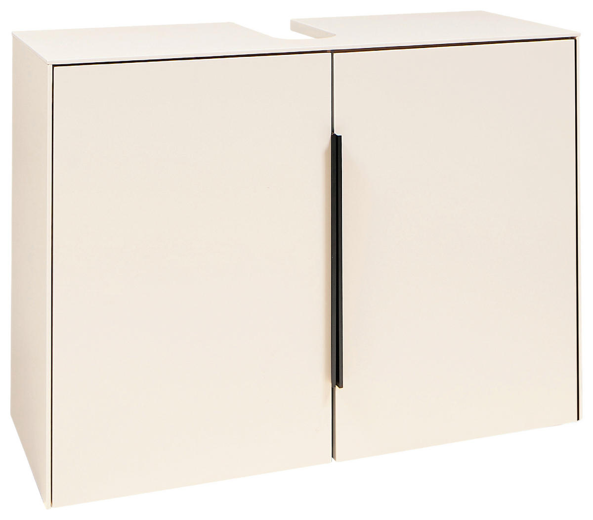 WASCHBECKENUNTERSCHRANK 80/60/33 cm  - Kaschmir/Schwarz, Design, Holzwerkstoff/Kunststoff (80/60/33cm) - home24