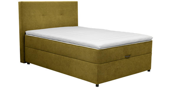 BOXBETT 120/200 cm in Grün - Schwarz/Grün, KONVENTIONELL, Kunststoff/Textil (120/200cm) - Carryhome