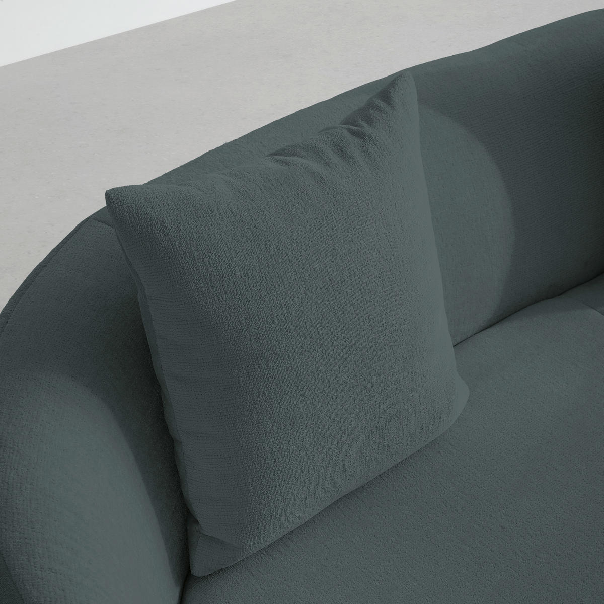 BIG SOFFA i chenille antracit  - svart/antracit, Modern, textil/plast (235/72/110cm) - MID.YOU