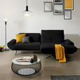ECKSOFA  in Teddystoff Schwarz  280/170-195 cm  - Schwarz, Design, Textil/Metall (280/170-195cm) - Dieter Knoll