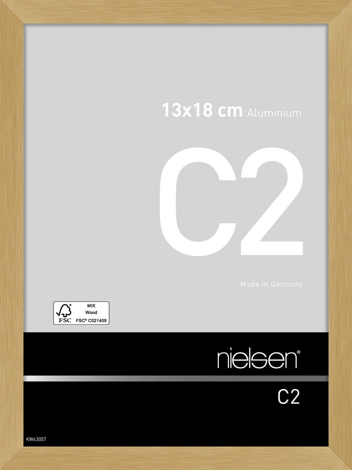 BILDERRAHMEN 14,0/19,0 cm  - Goldfarben, Basics, Metall (14,0/19,0cm) - Nielsen