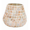 TEELICHTGLAS  - Creme/Rosa, LIFESTYLE, Kunststoff (11/11/11cm) - Cor Mulder