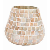 TEELICHTGLAS  - Creme/Rosa, LIFESTYLE, Kunststoff (11/11/11cm) - Cor Mulder
