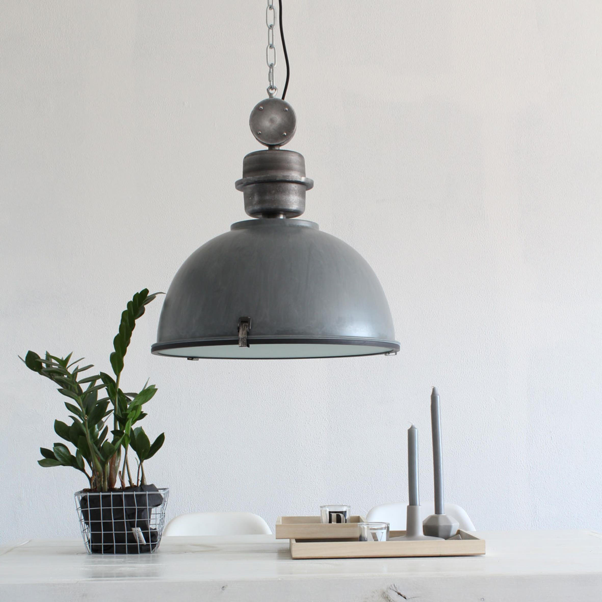 PENDELLEUCHTE  42/145/42 cm   - Grau, Trend, Glas/Metall (42/145/42cm)