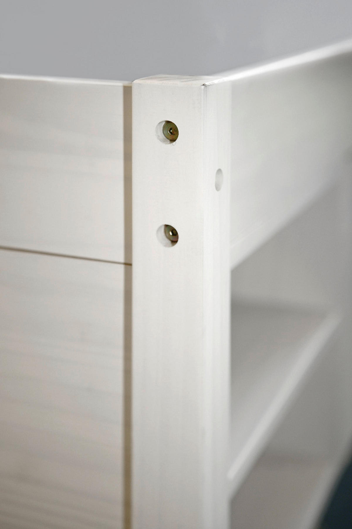 STAURAUMBETT 140/190 cm  in Weiss   - Weiss/Naturfarben, Modern, Holz (140/190cm) - MID.YOU
