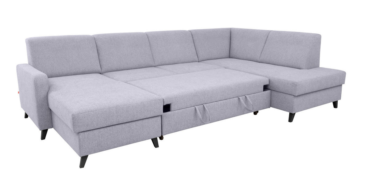 ROHOVÁ SEDAČKA, drevo, textil, sivá - sivá/jadrový buk, Modern, drevo/textil (161/299/187cm) - Cantus