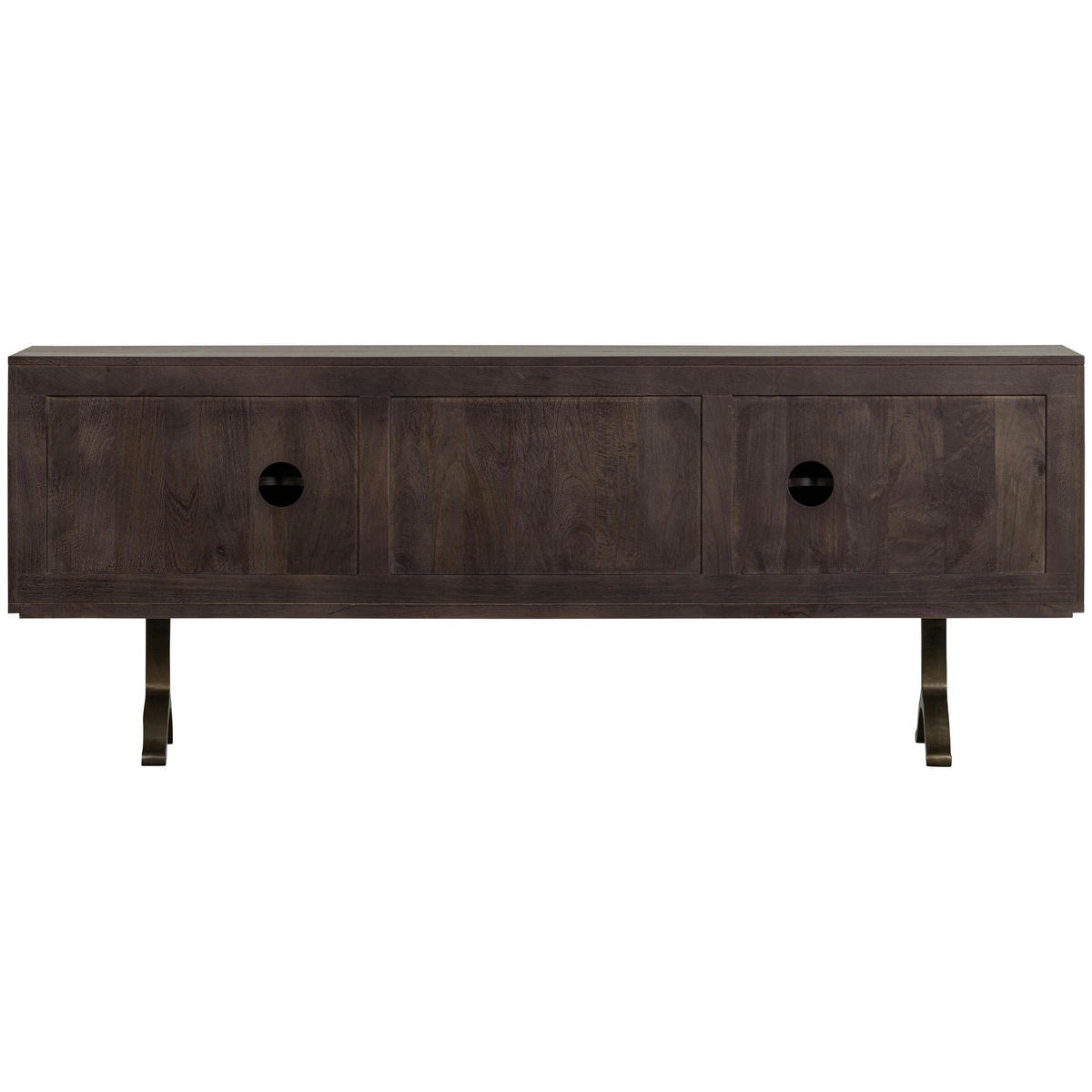 SIDEBOARD Draw 180/70/40 cm  - Messingfarben/Walnussfarben, Design, Holz/Metall (180/70/40cm) - Livetastic