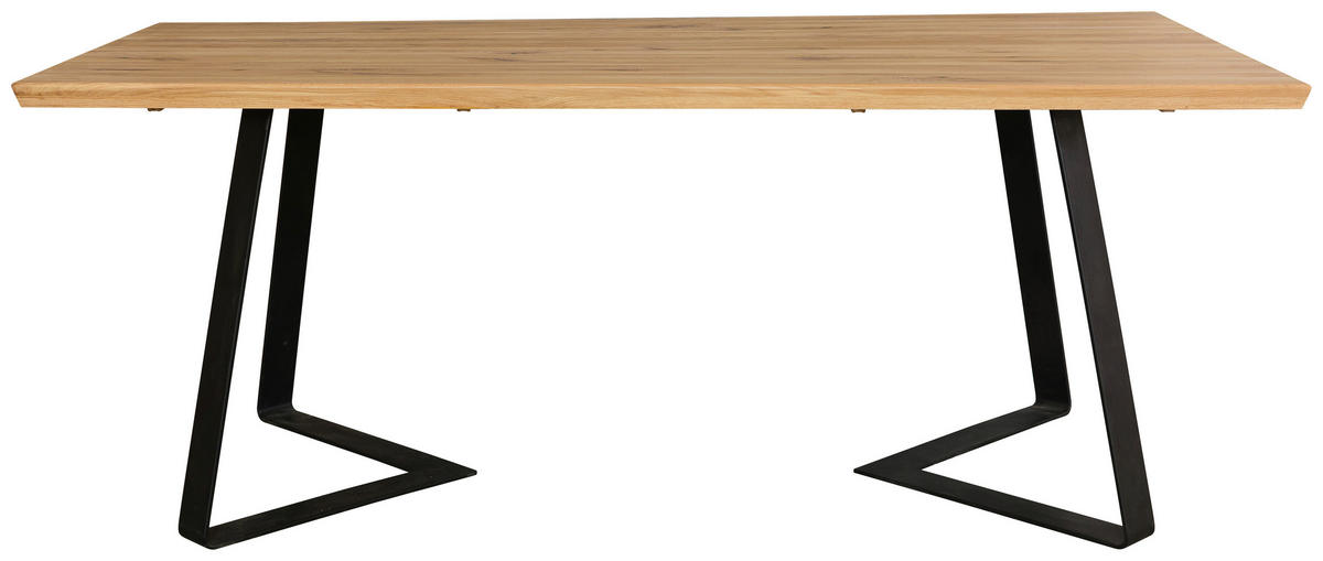 TRPEZARIJSKI STO  boja hrasta   - boja hrasta/crna, Konvencionalno, drvo/metal (200/100/76cm) - Hom`in