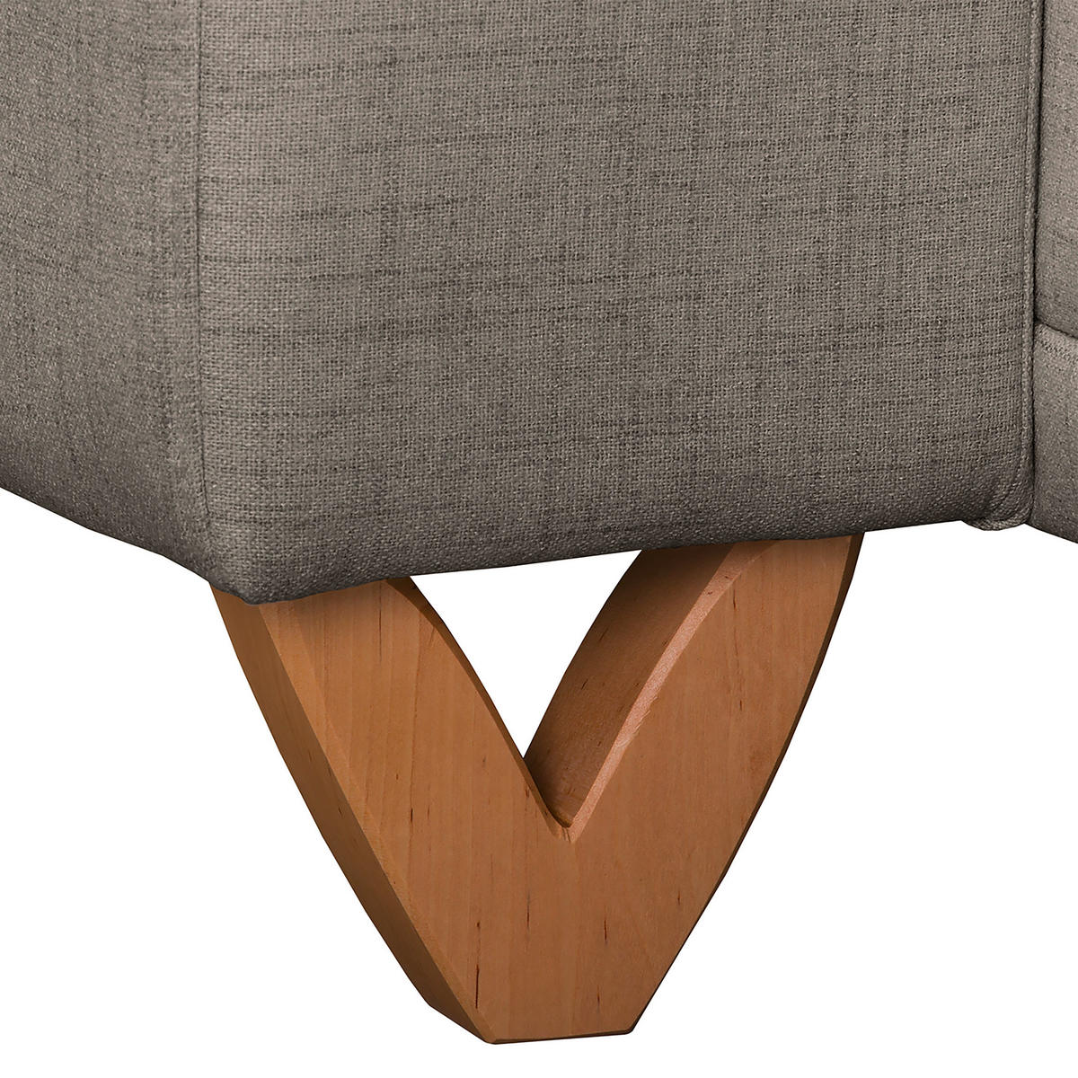 ECKSOFA Bella Graphitfarben Textilgeflecht  - Wengefarben/Graphitfarben, Design, Holz/Textil (257/174cm) - Livetastic