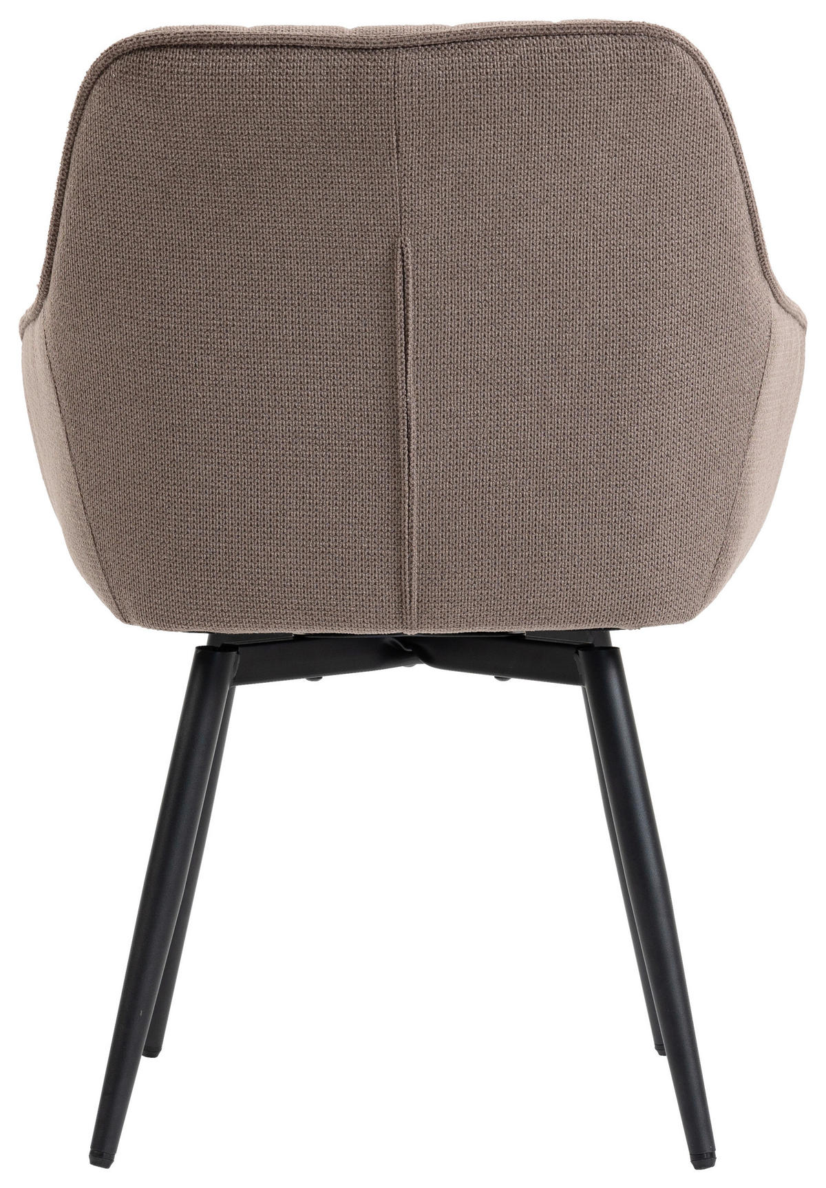 ARMLEHNSTUHL  Sitzfläche 180° drehbar   - Taupe/Schwarz, MODERN, Textil/Metall (63/83/63cm) - Livetastic