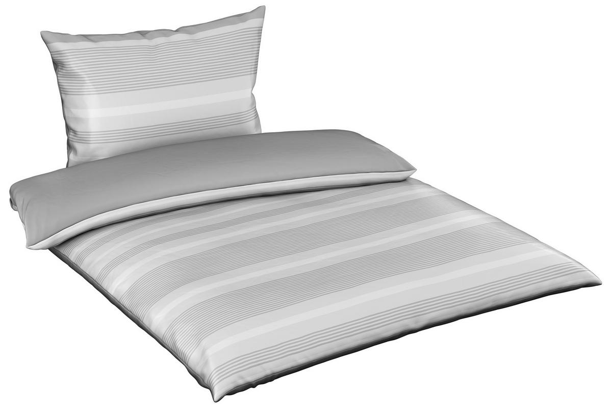 OBOJESTRANSKA POSTELJNINA PAULINA 240/200 cm saten siva  - siva, Konvencionalno, tekstil (240/200cm) - Esposa