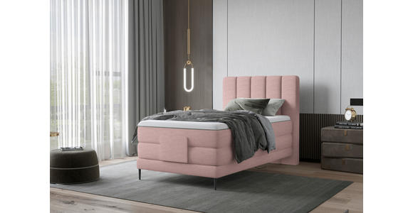 BOXSPRINGBETT 100/200 cm  in Mauve  - Mauve/Schwarz, Natur, Textil/Metall (100/200cm) - Esposa