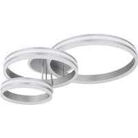 LED PLAFONJERA Andromeda  - siva/opal, Dizajnerski, metal/plastika (80/60/20cm) - Novel