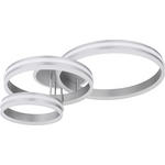 LED-DECKENLEUCHTE Andromeda 80/60/20 cm  - Opal/Grau, Design, Kunststoff/Metall (80/60/20cm) - Novel