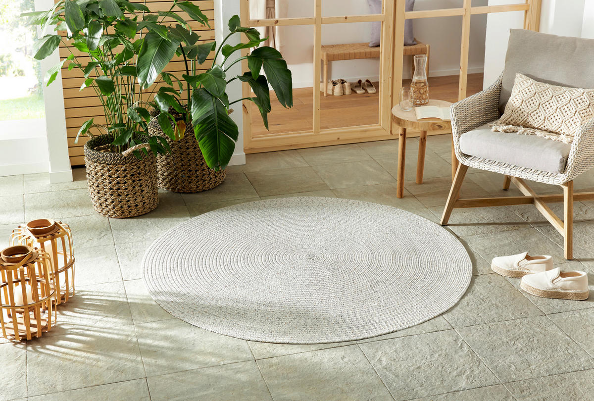 OUTDOORTEPPICH 200 cm Braided Creme, Multicolor  - Multicolor/Creme, Design, Kunststoff (200cm)