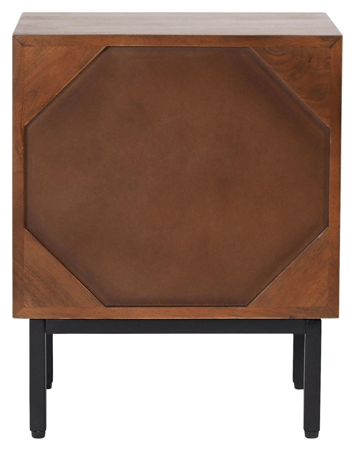 NACHTKÄSTCHEN 40/50/35 cm  in Hartholz Mangoholz Honig  - Schwarz/Honig, MODERN, Holz/Metall (40/50/35cm) - MID.YOU