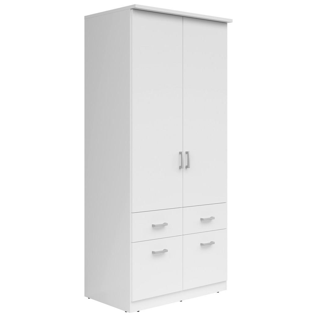 Boxxx ŠATNÍKOVÁ SKRIŇA, biela, 91/199/58 cm