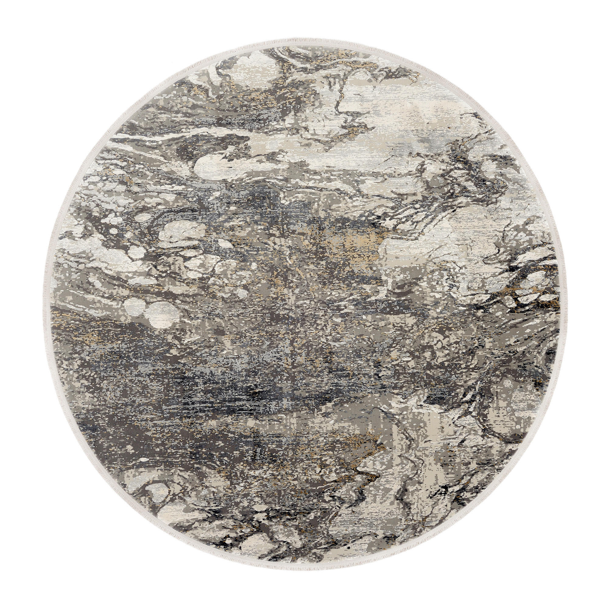 WEBTEPPICH 160 cm Lille Grau, Goldfarben  - Goldfarben/Grau, Design, Textil (160cm) - Dieter Knoll