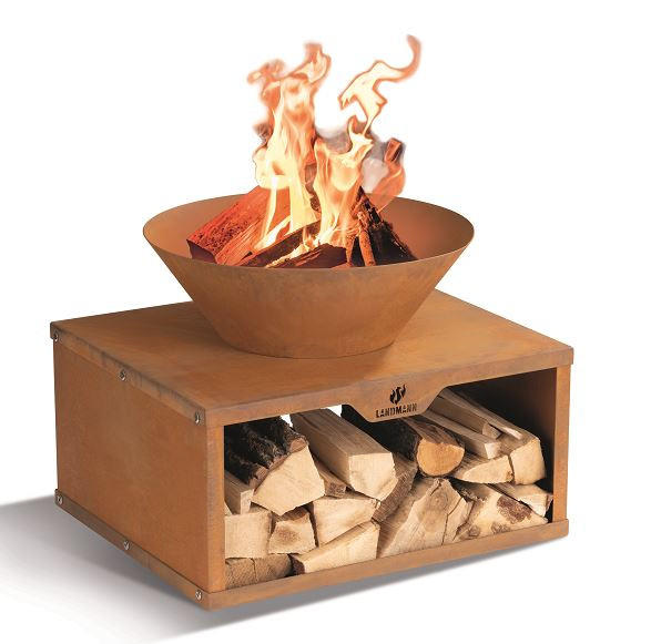 FEUERSCHALE  - Braun, Basics, Metall (60/50/54cm) - Landmann