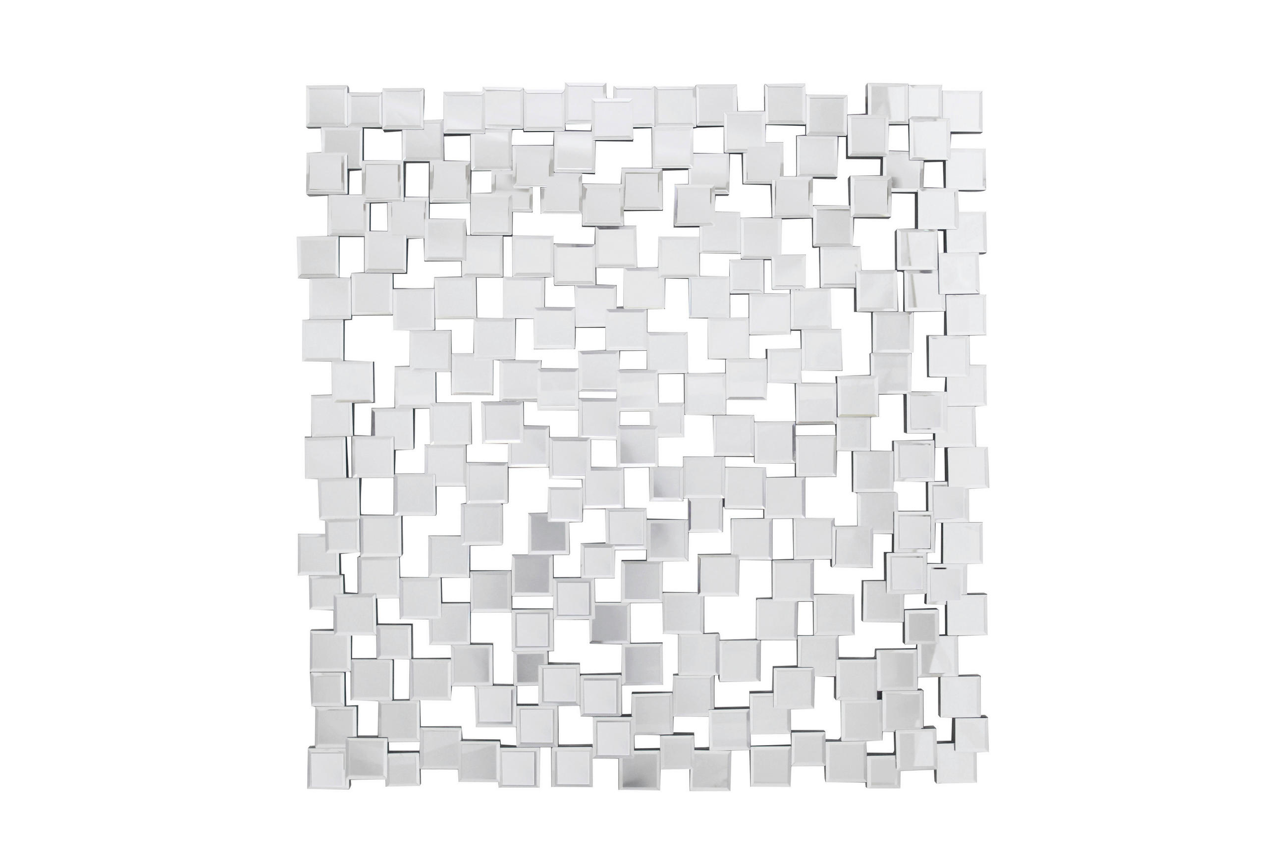 WANDSPIEGEL 102/100/2,5 cm    in quadratisch  - Silberfarben, Design, Glas/Holzwerkstoff (102/100/2,5cm) - Livetastic