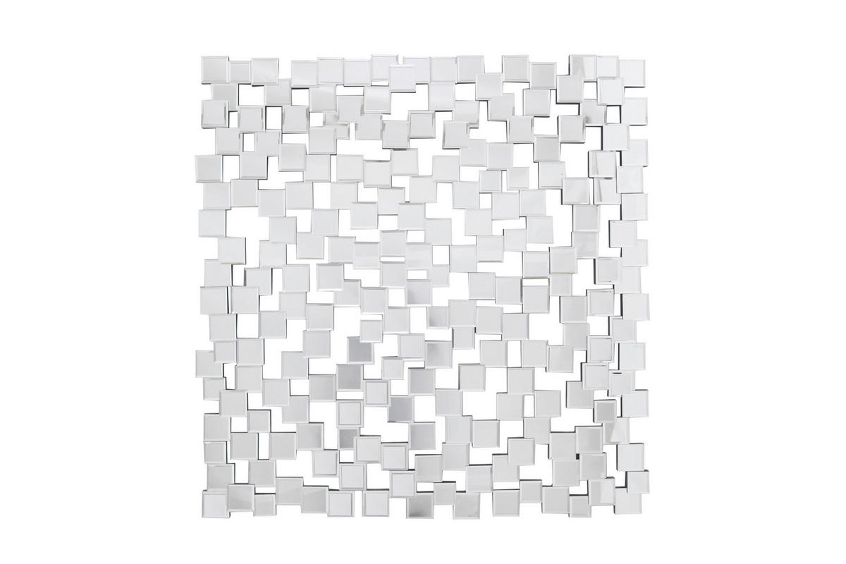 WANDSPIEGEL 102/100/2,5 cm    in quadratisch  - Silberfarben, Design, Glas/Holzwerkstoff (102/100/2,5cm) - Livetastic