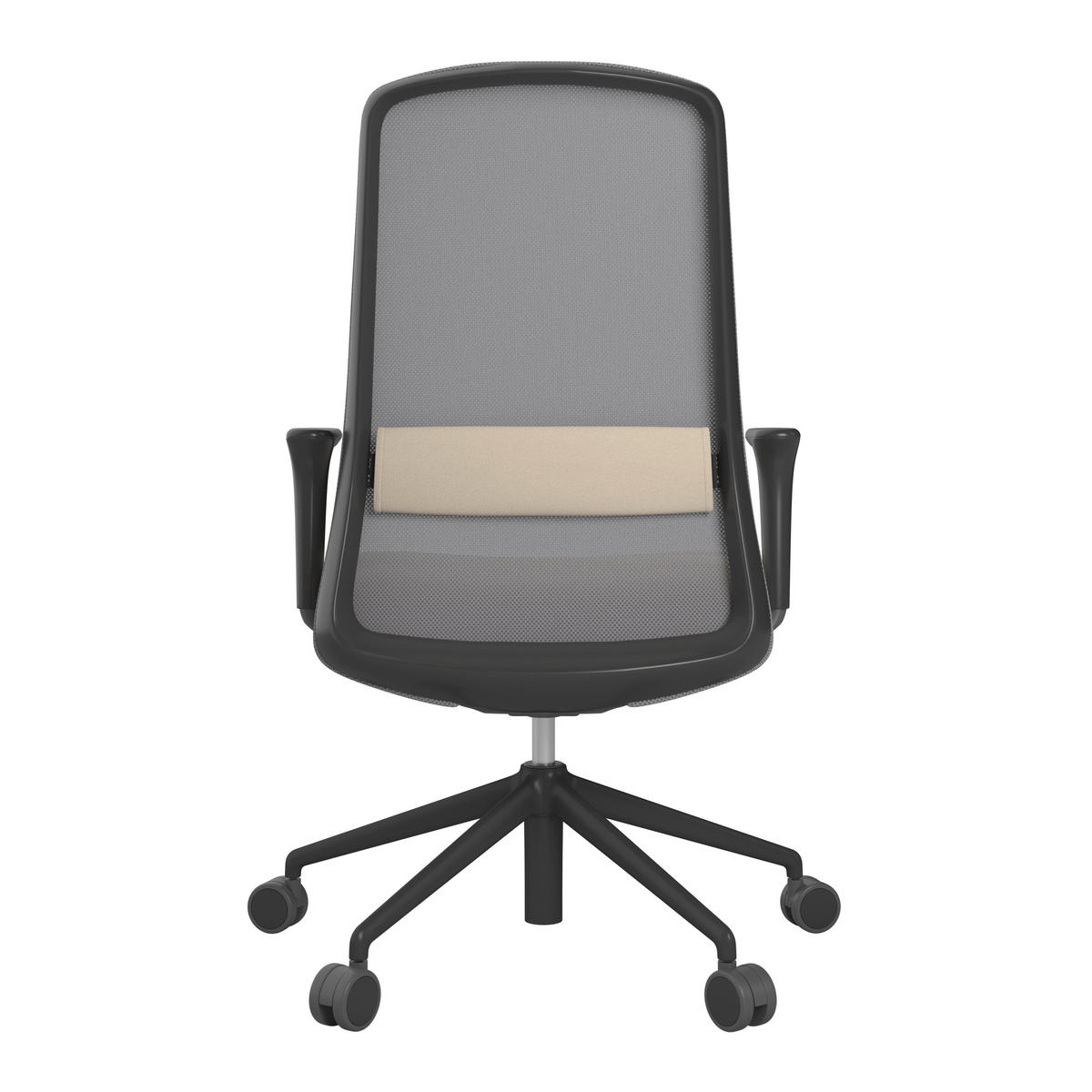 DREHSTUHL Grau, Schwarz, Beige  - Beige/Schwarz, MODERN, Kunststoff/Textil (70/103-115/70cm)