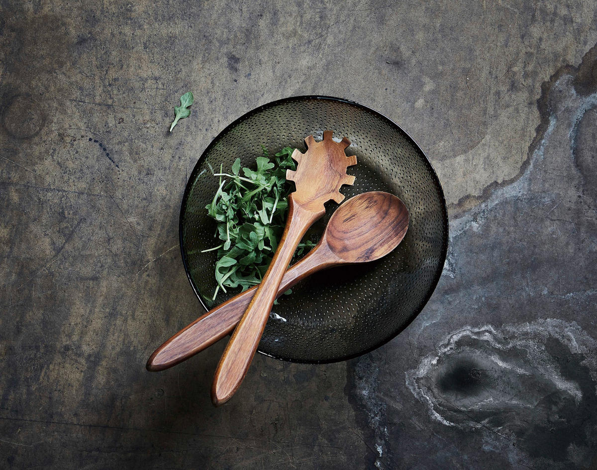 SALATSET  RAW  - Teakfarben, Basics - Aida