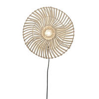 NÁSTĚNNÉ SVÍTIDLO, 40/12 cm  - bílá, Trend, přírodní materiály (40/12cm) - Good & Mojo