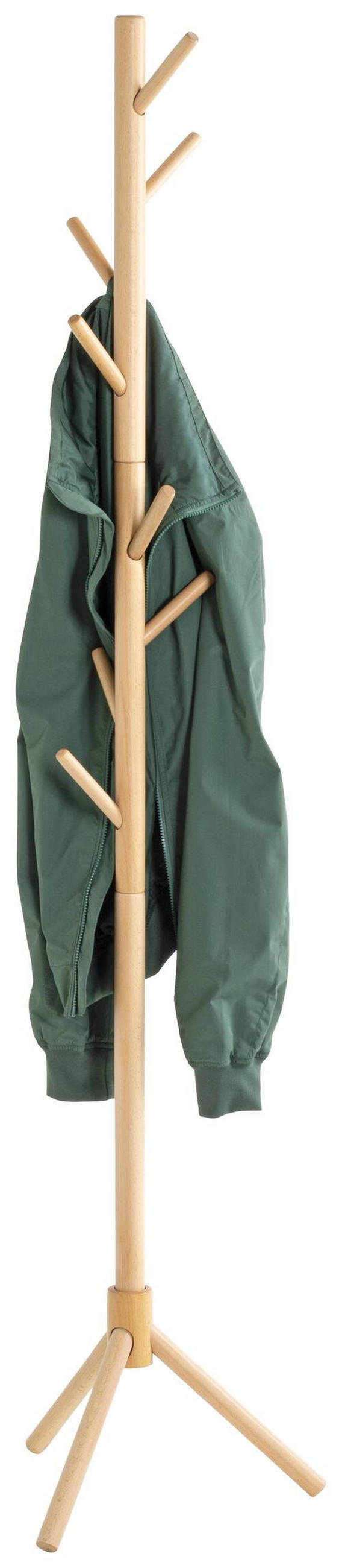 ŠATNÍ STOJAN - přírodní barvy, Konvenční, dřevo (43/174/43cm)