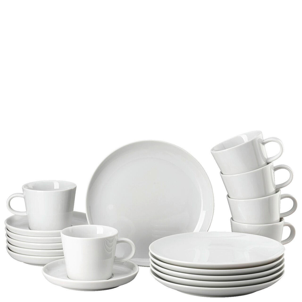 KAFFEESET Weiß Cucina - Bianca 18-teilig  - Weiß, Basics, Keramik (29,3/20,4/32,7cm) - Rosenthal