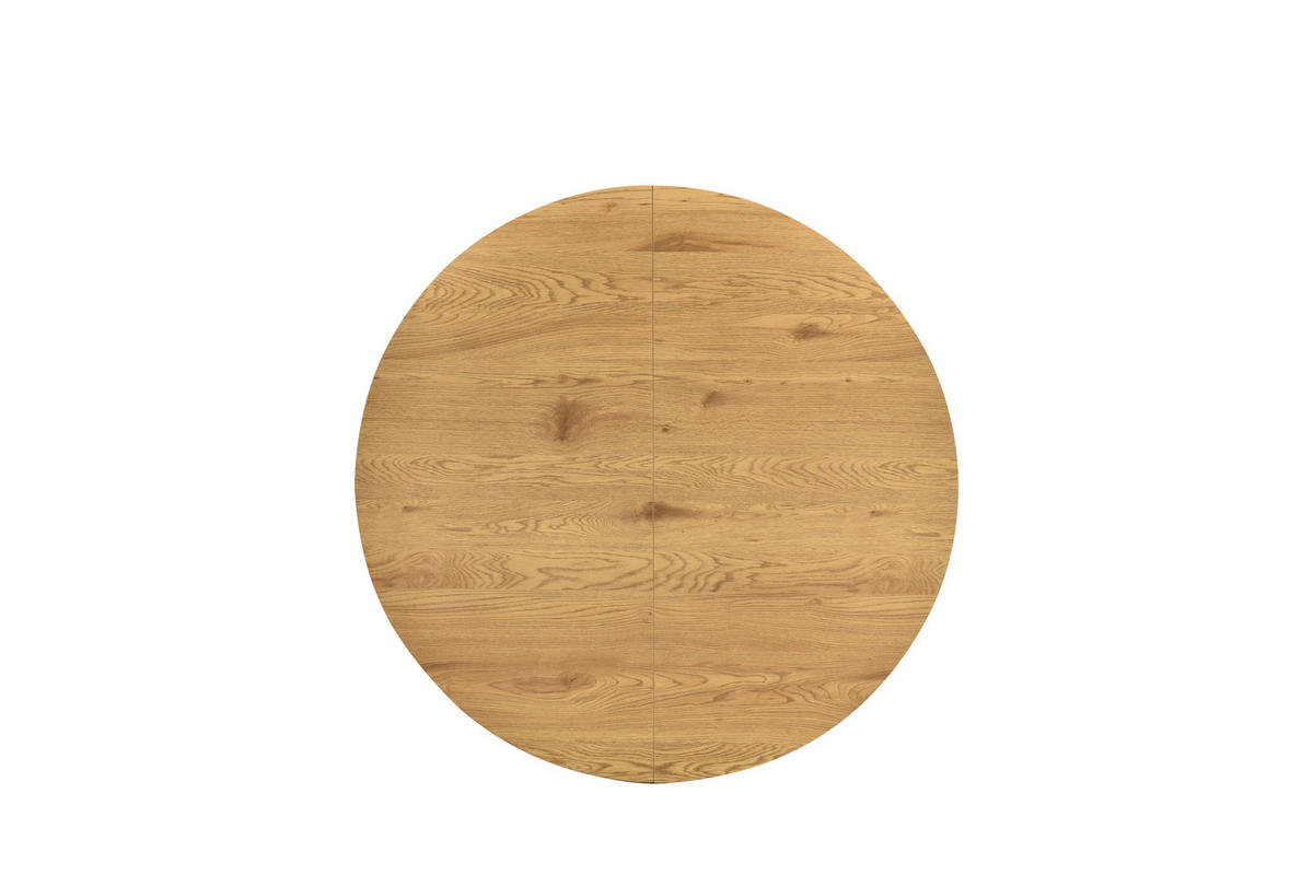 ESSTISCH in Metall, Holzwerkstoff 120/120/75 cm   - Eichefarben/Schwarz, Basics, Holzwerkstoff/Metall (120/120/75cm) - Livetastic