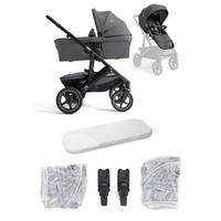 KINDERWAGENSET  Vinca 2in1  Ebony  - Blaugrau/Schwarz, Basics, Kunststoff/Metall (65/109/97cm) - JOIE SIGNATURE