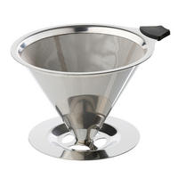 KAFFEEFILTER  - Silberfarben, Basics, Kunststoff/Metall (12,5/9cm) - Cilio