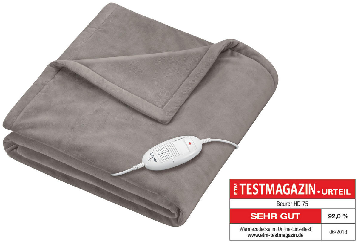 HEIZDECKE  - Taupe, Konventionell, Kunststoff (130/180cm) - Beurer