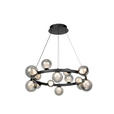 LED-HÄNGELEUCHTE Regulus 79,5/150 cm   - Schwarzbraun, Design, Glas/Metall (79,5/150cm) - Dieter Knoll