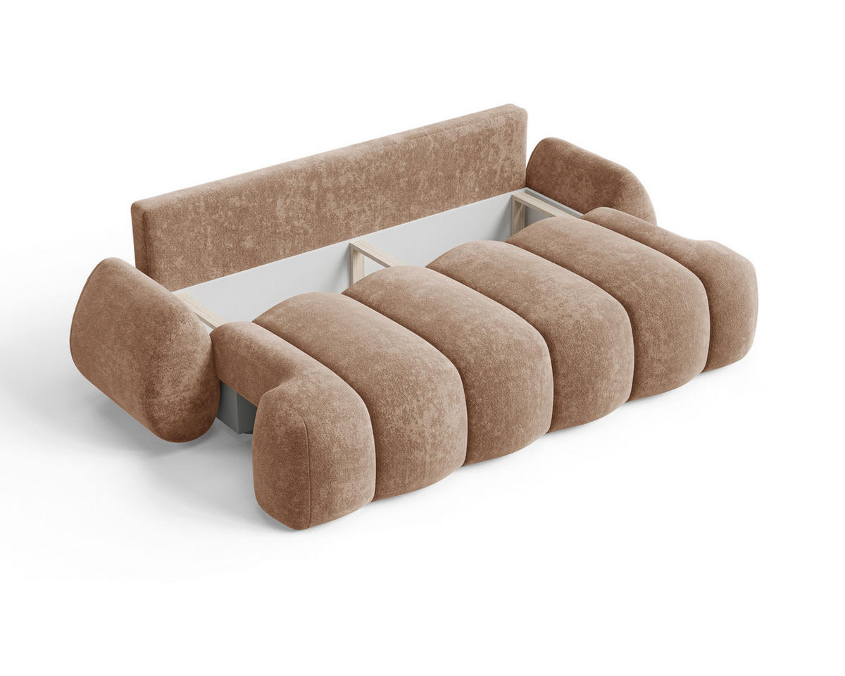 SCHLAFSOFA STONE in Rostfarben  - Rostfarben/Schwarz, Design, Kunststoff/Textil (270/103/113cm) - MID.YOU