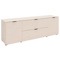 LOWBOARD  160/56/40 cm  - Kaschmir/Schwarz, Basics, Glas/Holzwerkstoff (160/56/40cm) - Novel