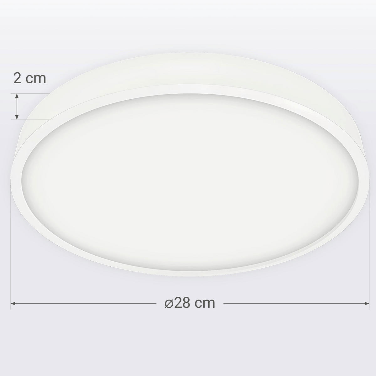 FÜRDŐSZOBAI MENNYEZETI LÁMPA - fehér, Basics, fém (2,5/28/28cm)