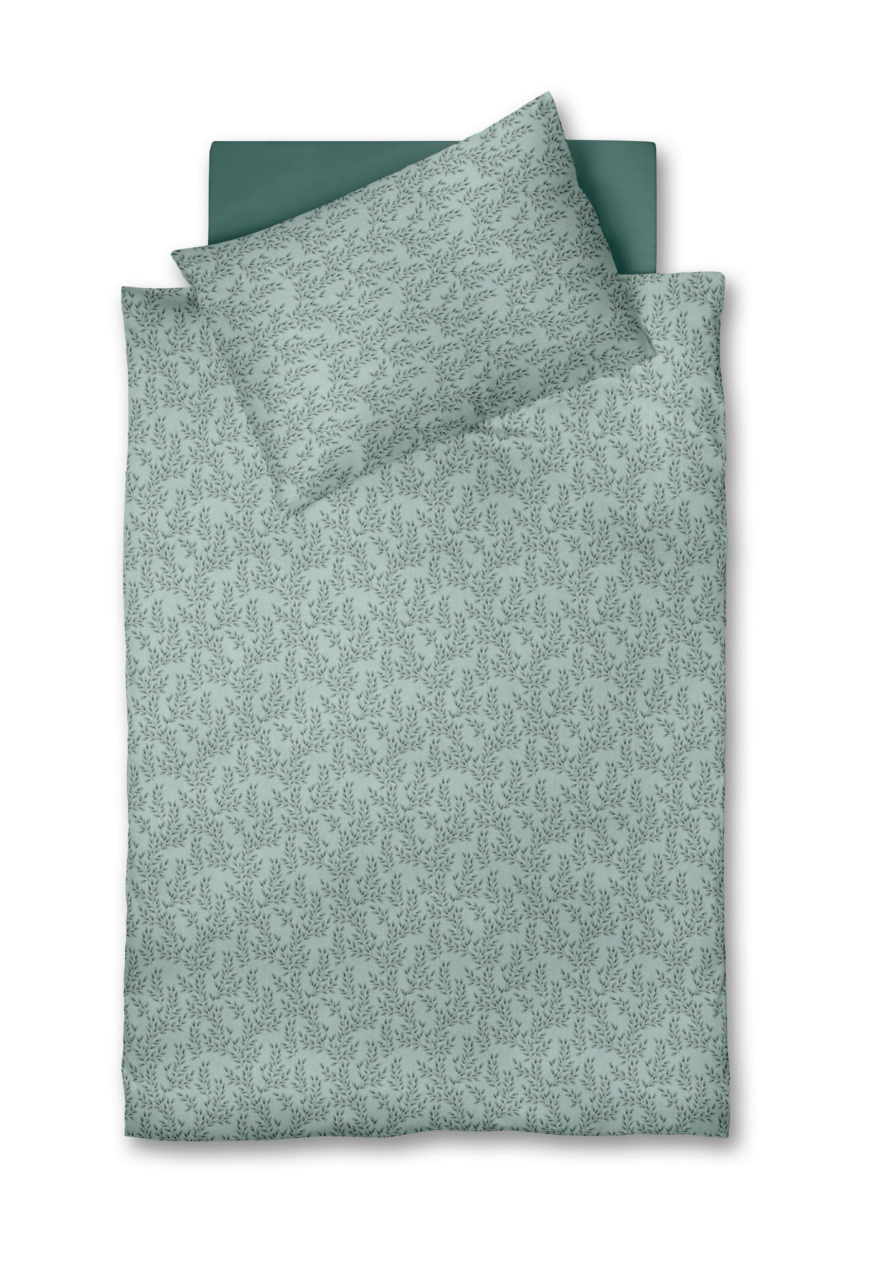 ÁGYNEMŰHUZAT-GARNITÚRA 220/200 cm  - olajkék/türkiz, Basics, textil (220/200cm) - Fleuresse