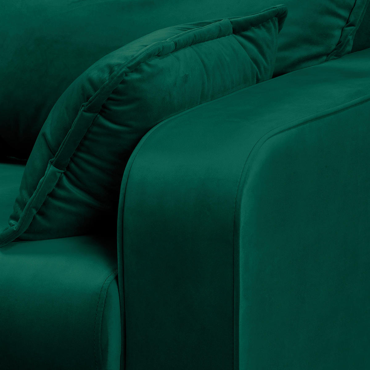 ECKSOFA in Mikrofaser Grün  150/230 cm  - Wengefarben/Grün, Design, Holz/Textil (150/230cm) - Livetastic