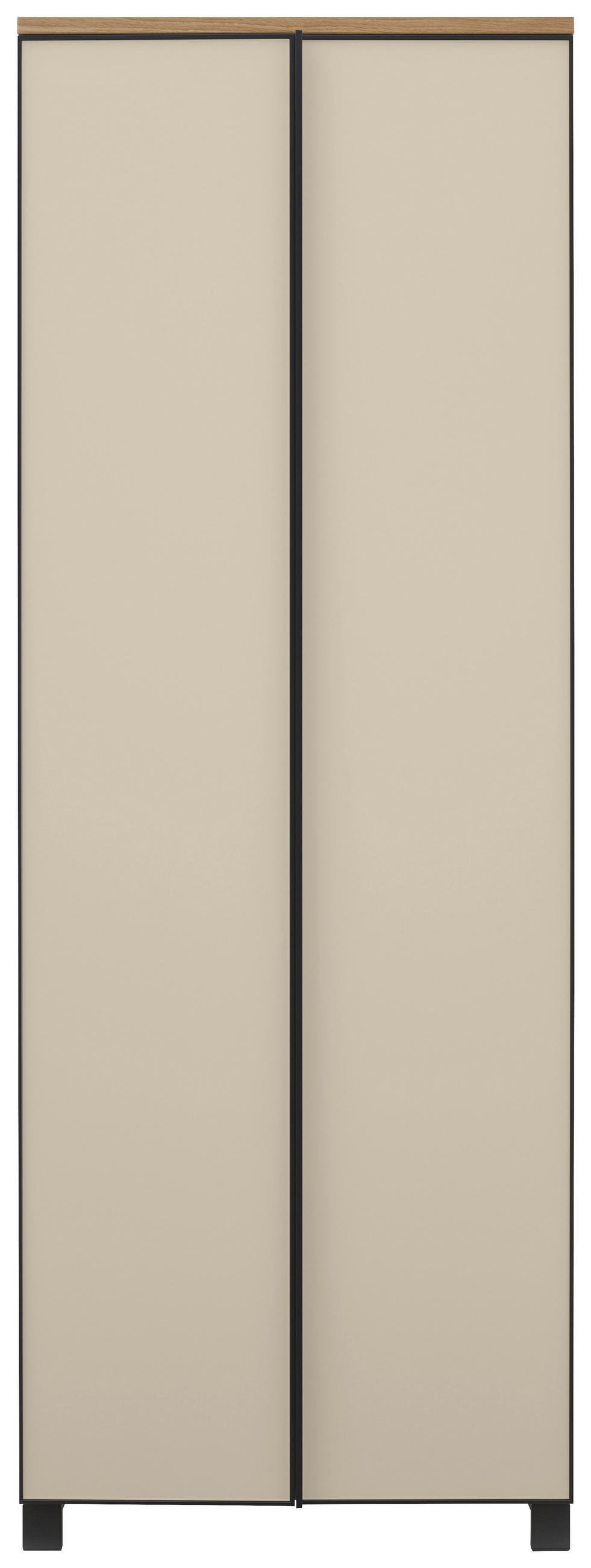 GARDEROBENSCHRANK  in 70/193/37 cm  - Eichefarben/Anthrazit, Design, Glas/Holzwerkstoff (70/193/37cm) - Dieter Knoll