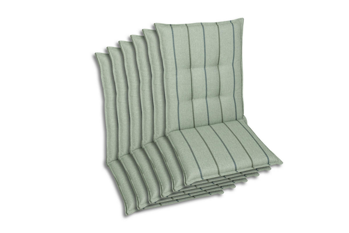 SESSELAUFLAGENSET Streifen  - Hellgrün, Basics, Textil (50/7/108cm)