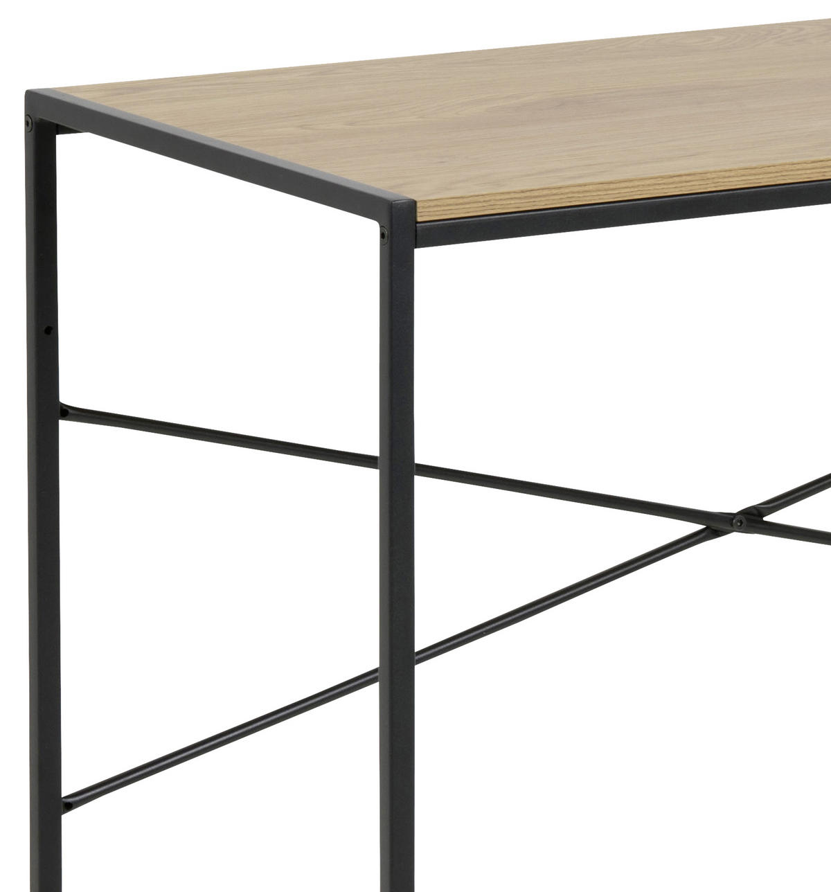 SCHREIBTISCH 100/45/75 cm  in Eichefarben  - Eichefarben/Schwarz, Trend, Holzwerkstoff/Metall (100/45/75cm) - MID.YOU