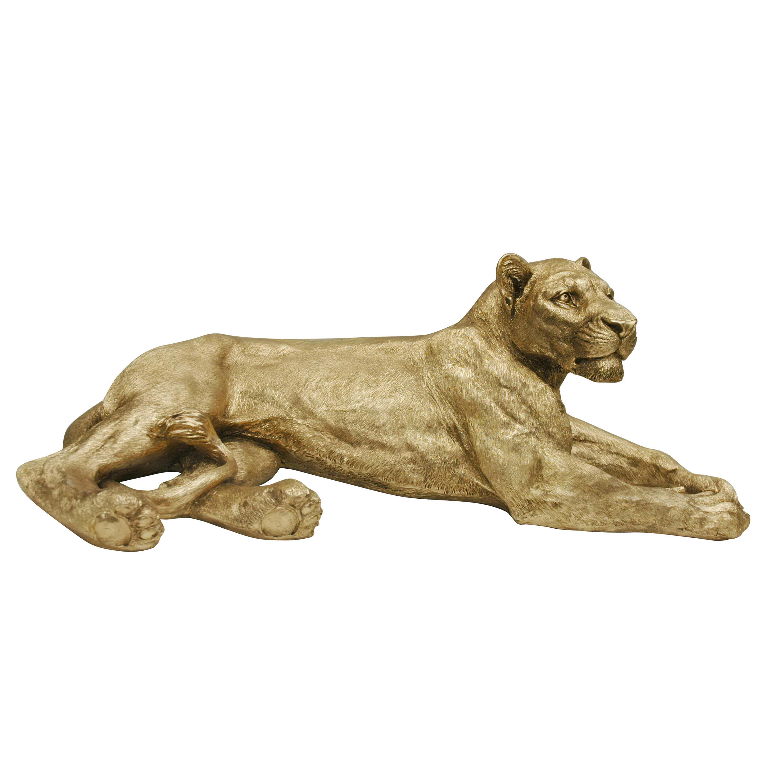 DEKOLÖWE - Goldfarben, LIFESTYLE, Kunststoff (110/55/40cm) - Ambia Home