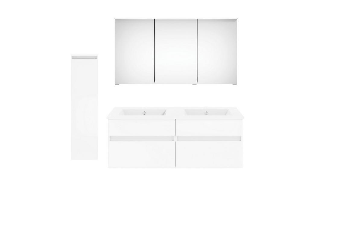 BADEZIMMER 150 cm  - Weiss Hochglanz/Weiss, Konventionell, Holzwerkstoff (150cm) - Puris