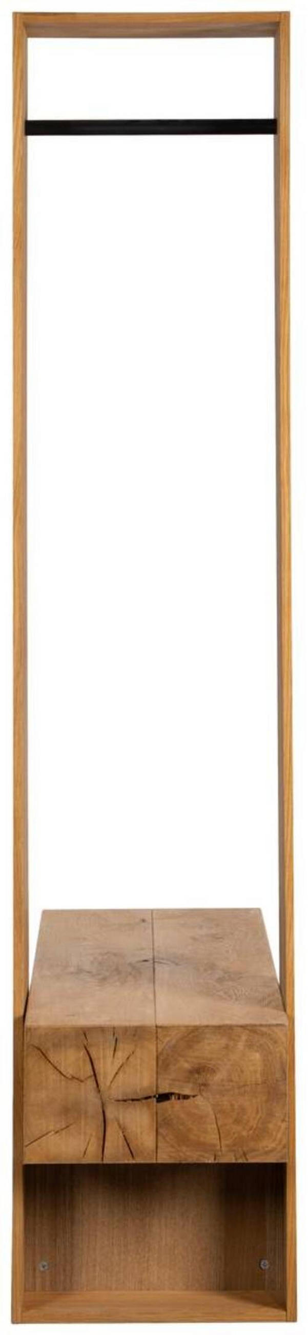 HALLMÖBEL 2 delar  i 120/196/43 cm  - svart/ekfärgad, Natur, metall/trämaterial (120/196/43cm) - MID.YOU